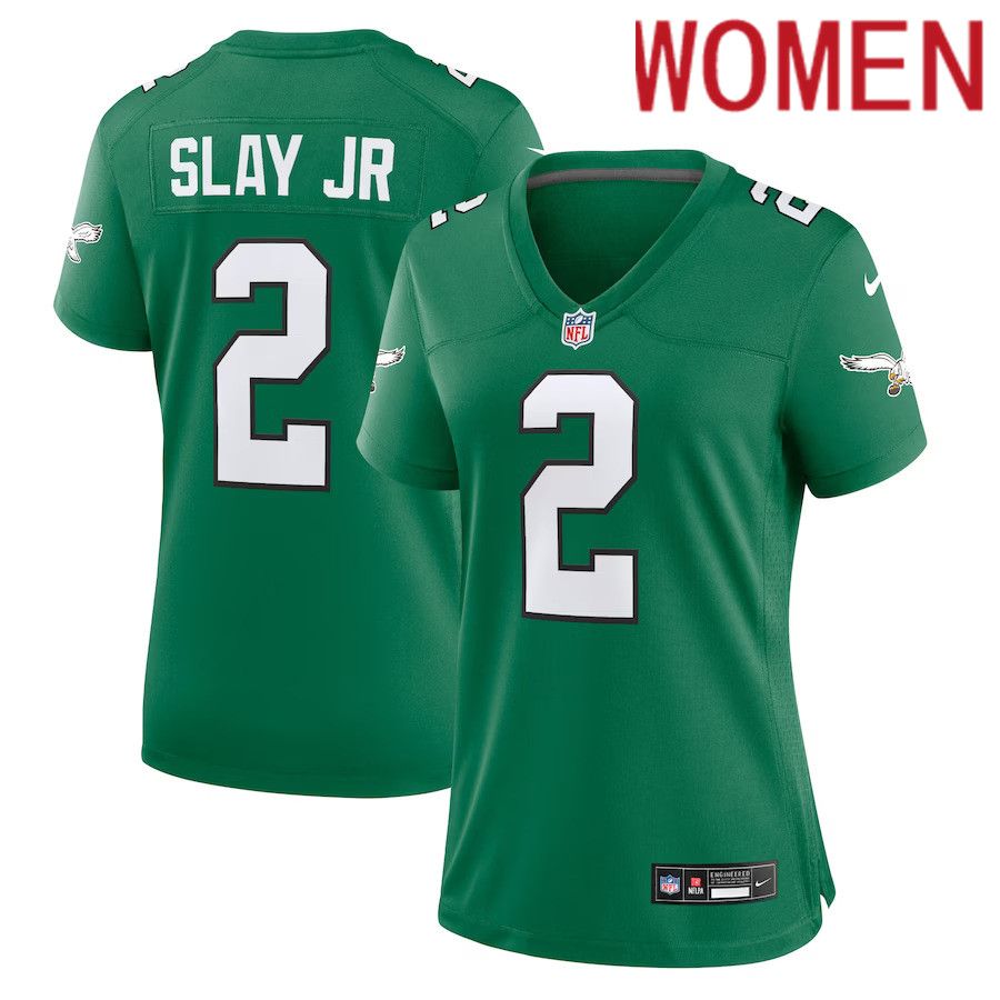 Women Philadelphia Eagles #2 Darius Slay Nike Kelly Green Alternate Player Game NFL Jersey